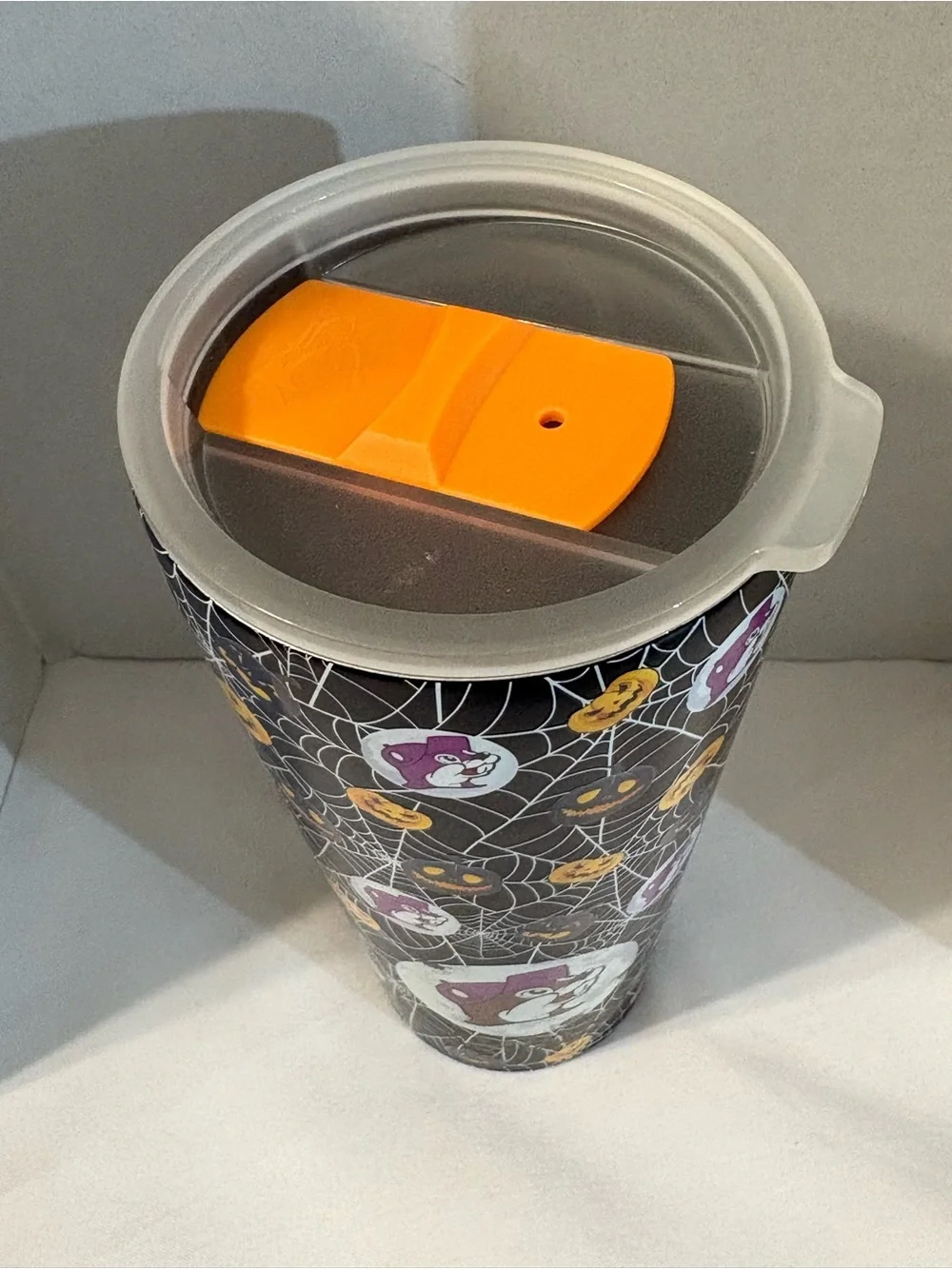 Buc-ee's Halloween tumbler Yukon Outfitters festive glow-in-the-dark spiderweb